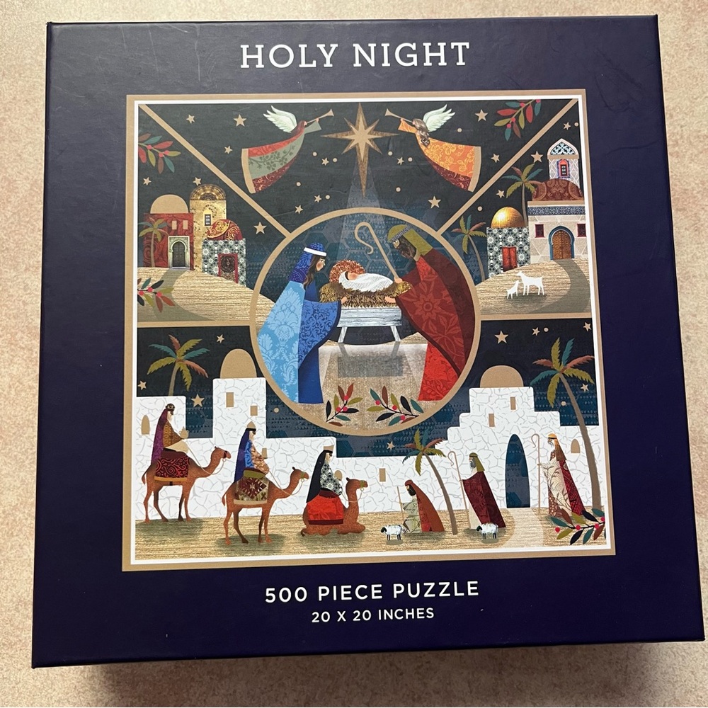 Galison "Holy Night" Christmas Nativity Jigsaw Puzzle 500 Pieces